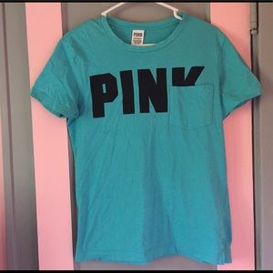 PINK turquoise blue oversized t-shirt :)